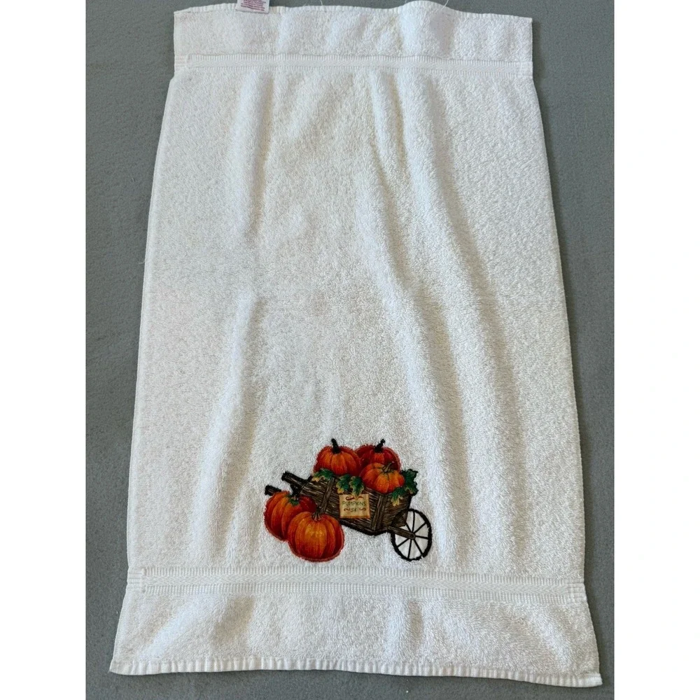 VTG Y2K Dundee Fall Harvest Pumpkin Scarecrow Bath Handtowel Wash Cloth 6 Piece